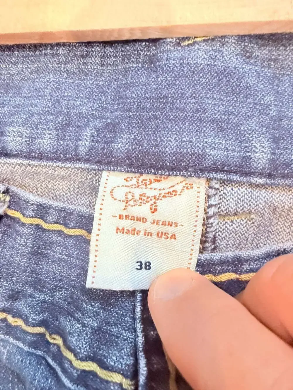 True Religion Billy Giant Big T Denim Jeans Size 38